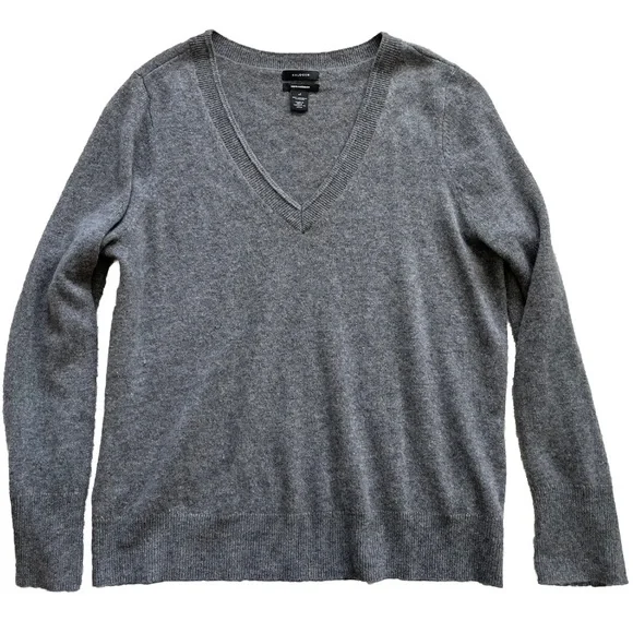 HALOGEN 100% CASHMERE GRAY V NECK SWEATER SIZE XL SOPHISTICATED CLASSIC - Picture 7 of 7